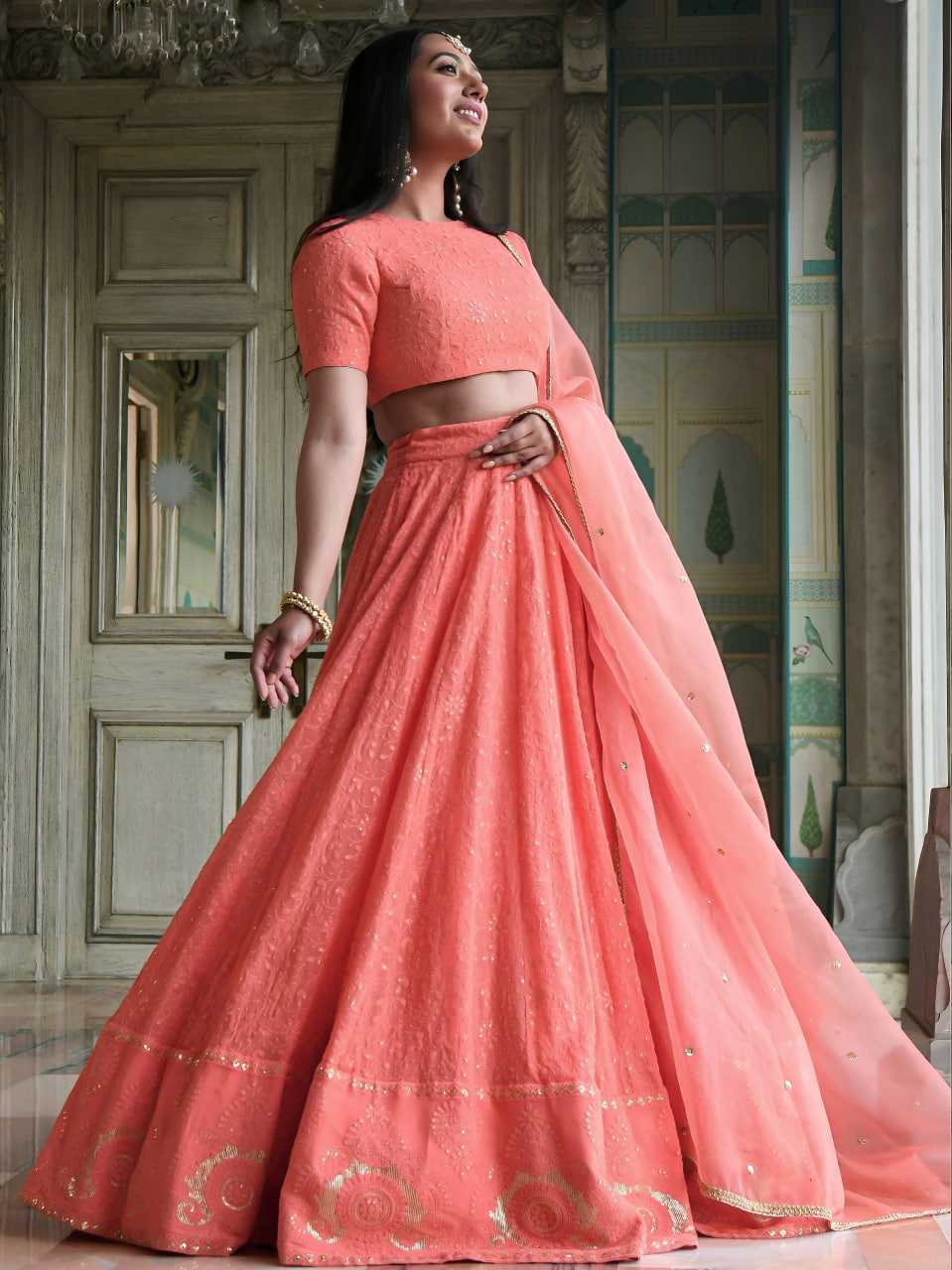 Georgette Lehenga