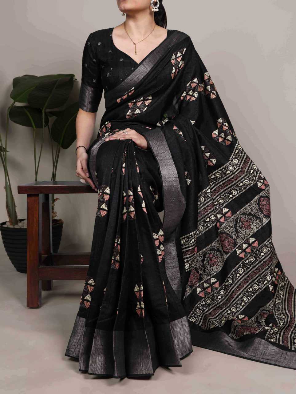 Zari Border Saree