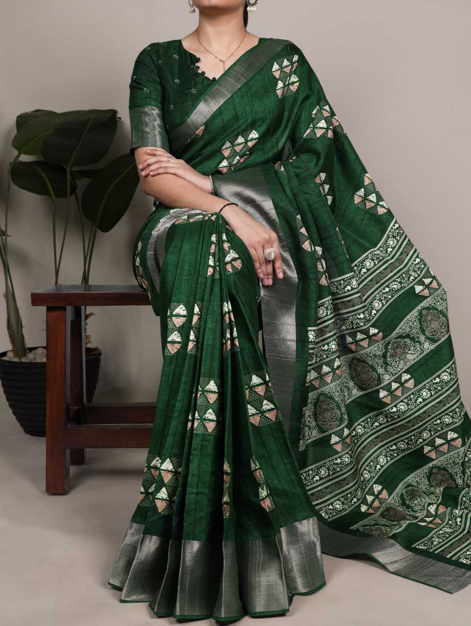 Zari Border Saree