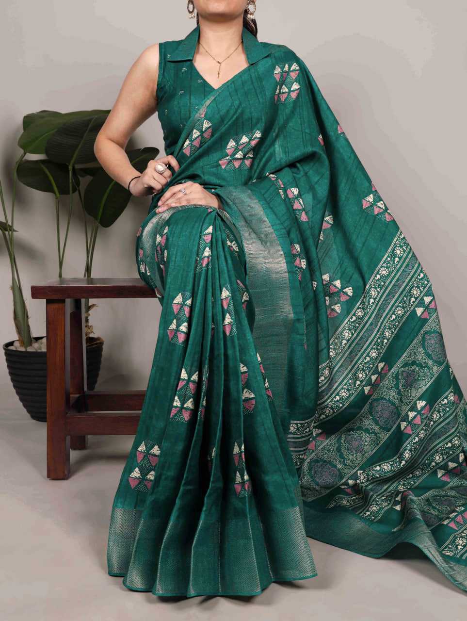 Zari Border Saree