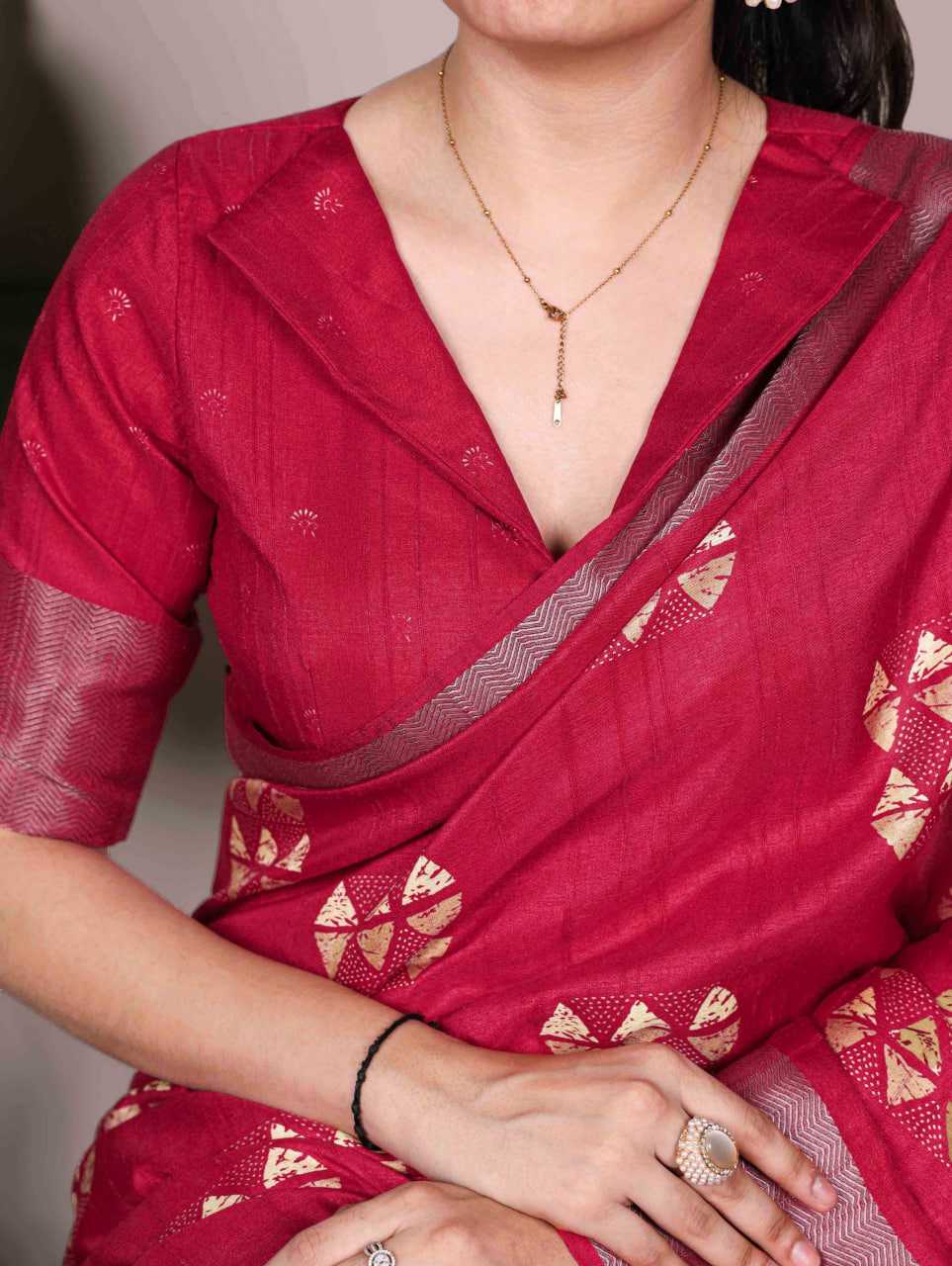 Zari Border Saree