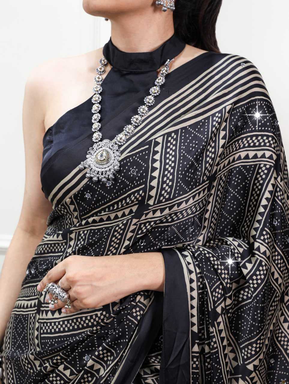 Mirror Work Saree