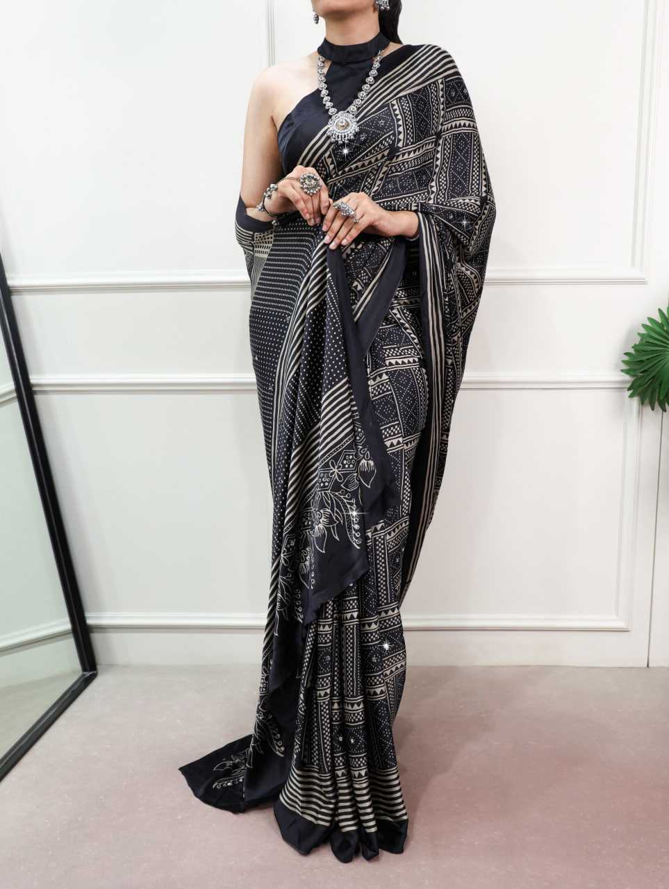 Mirror Work Saree