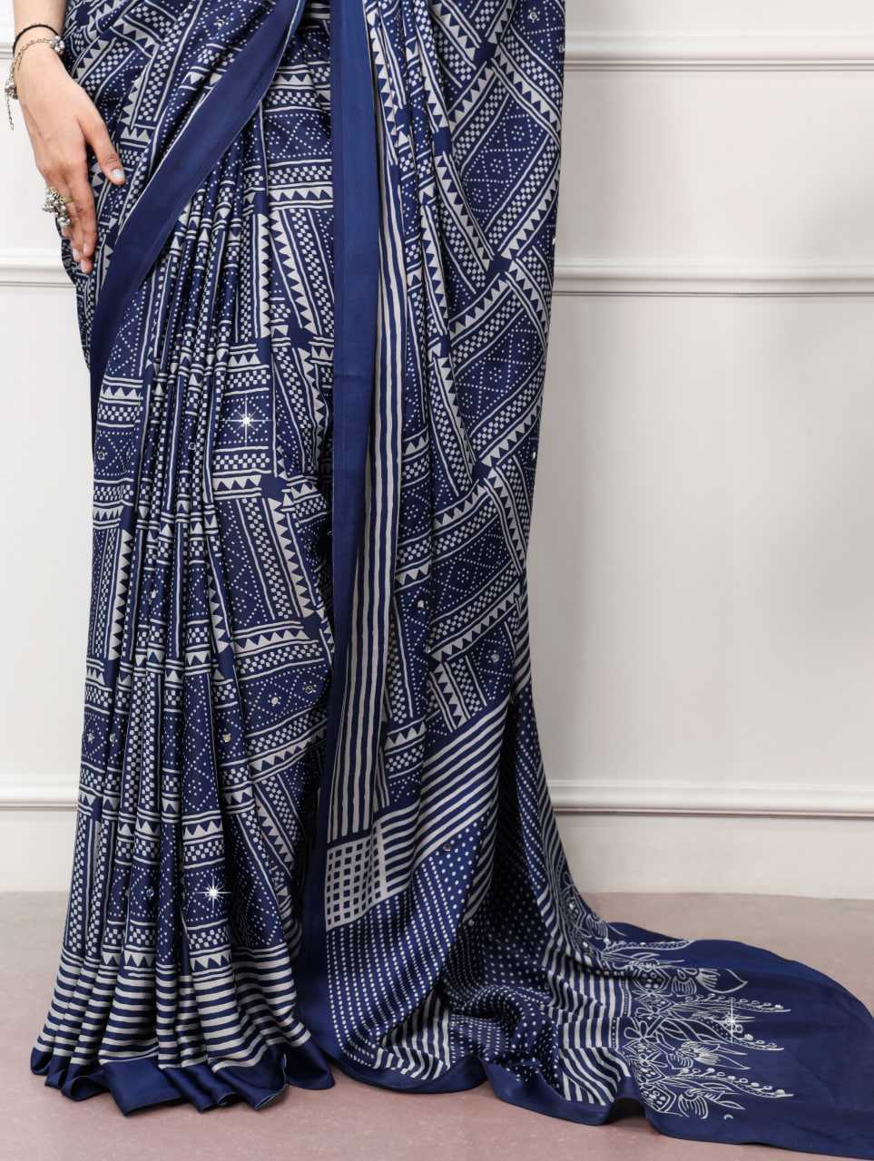 Mirror Work Saree