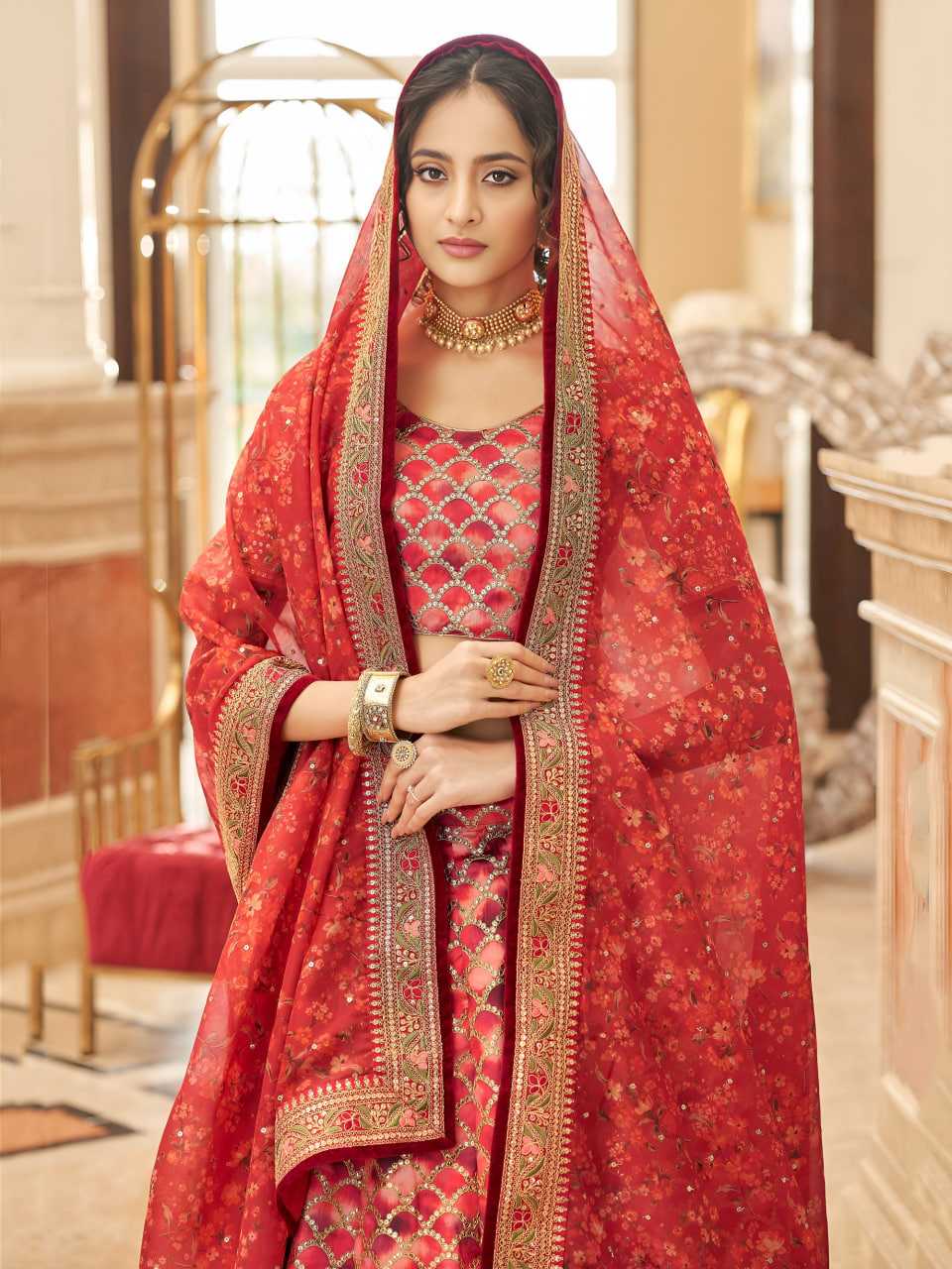 Art Silk Embroidered Lehenga