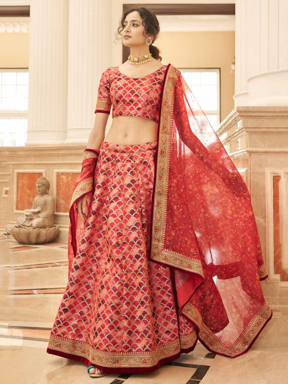 Art Silk Embroidered Lehenga
