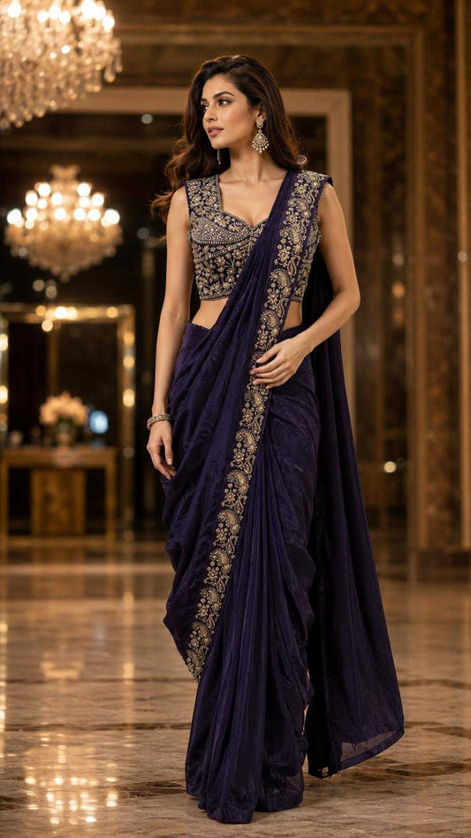 Chinon Ready To Wear Saree