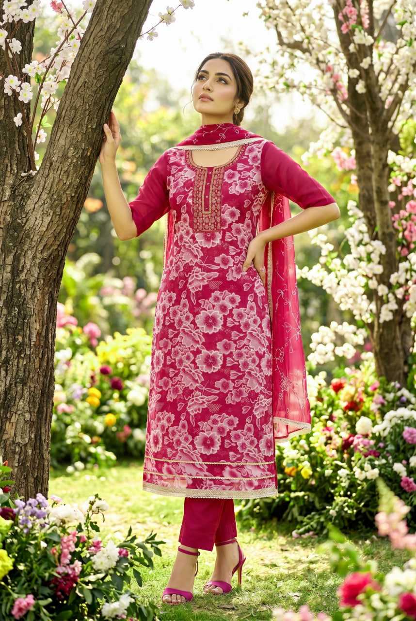 Organza Printed Suit