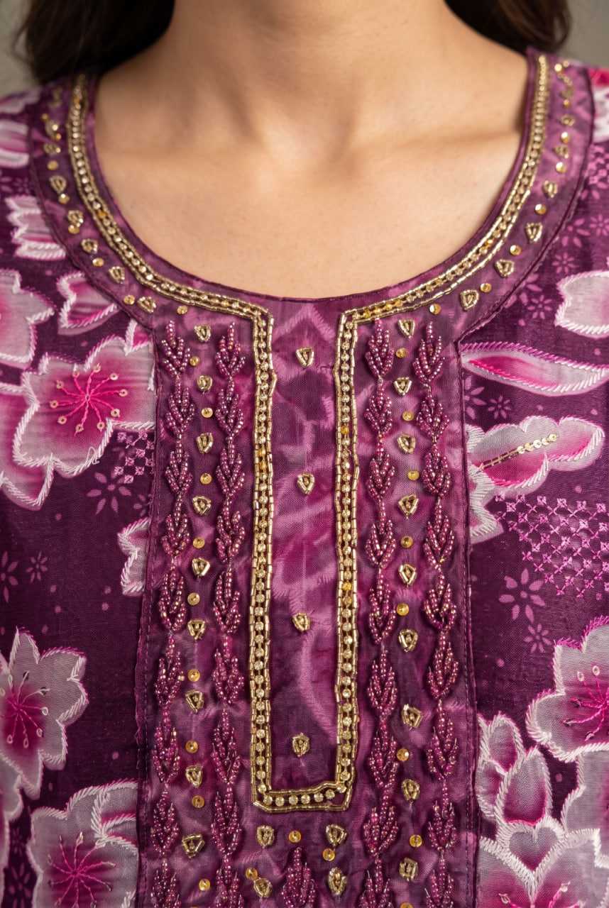 Organza Printed Suit