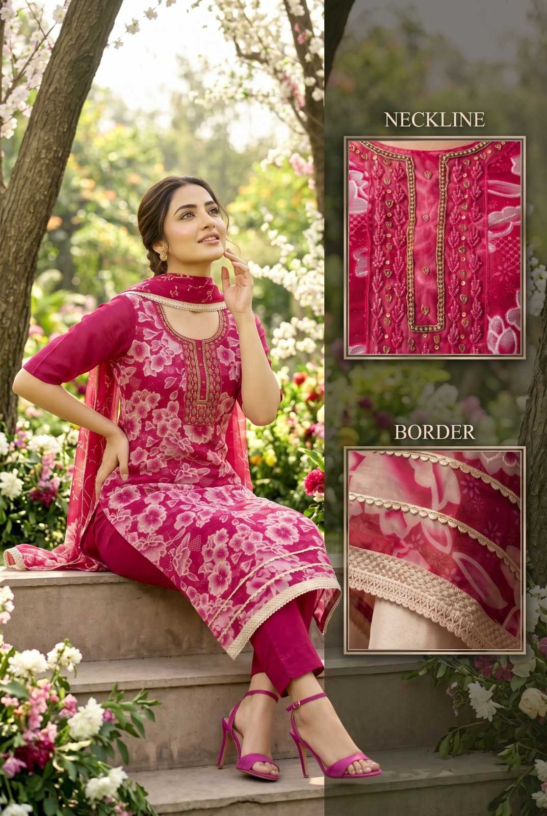 Organza Printed Suit