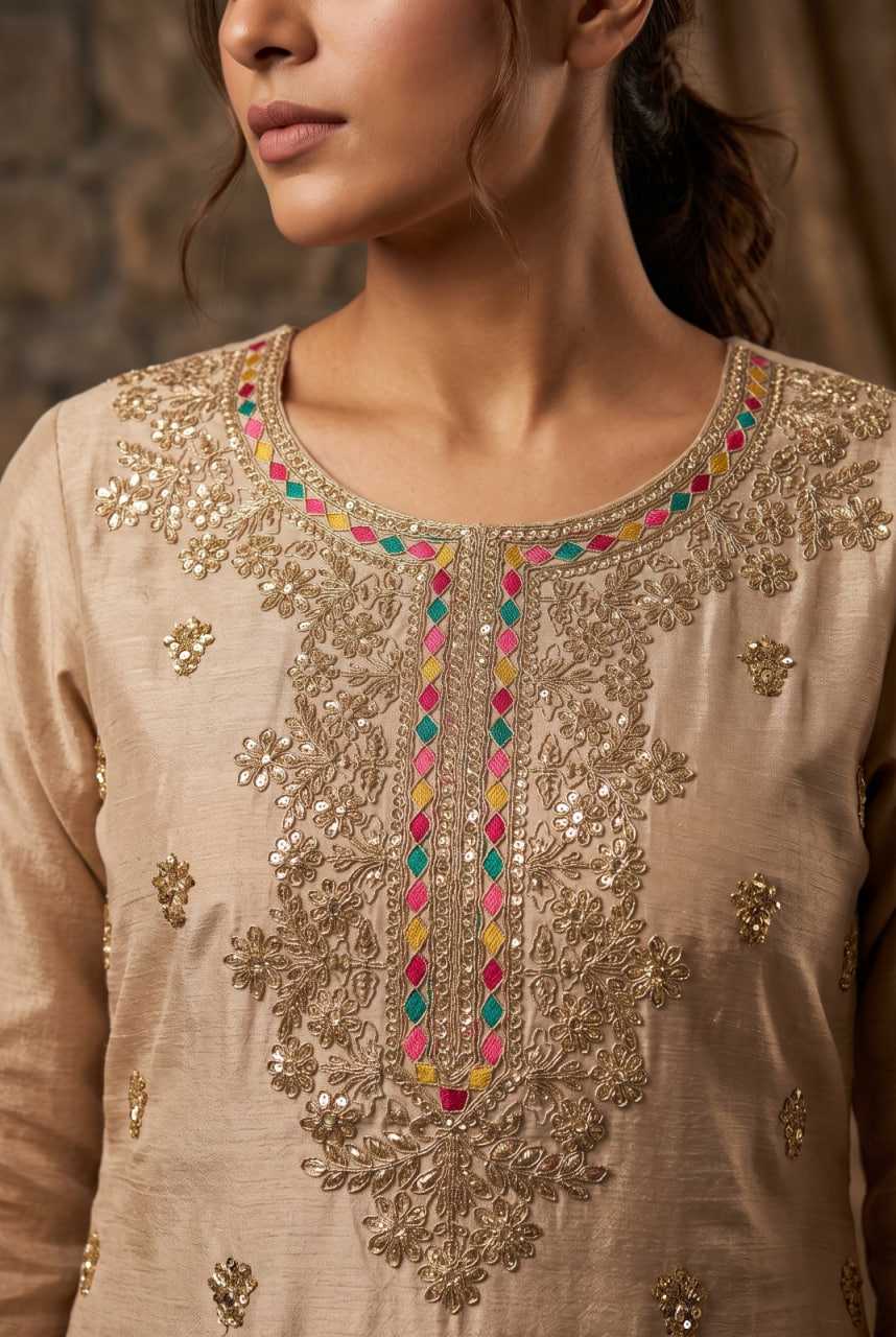 Chinon Sharara Salwar Suit