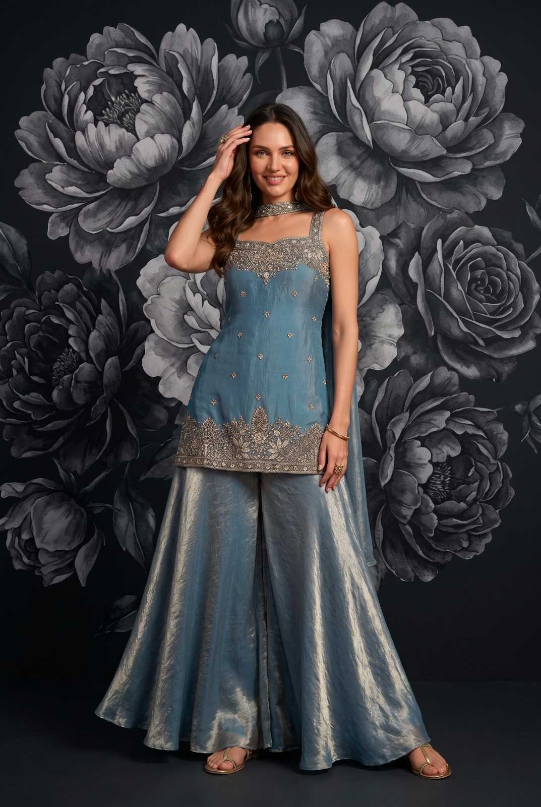 Silk Embroidery Suit