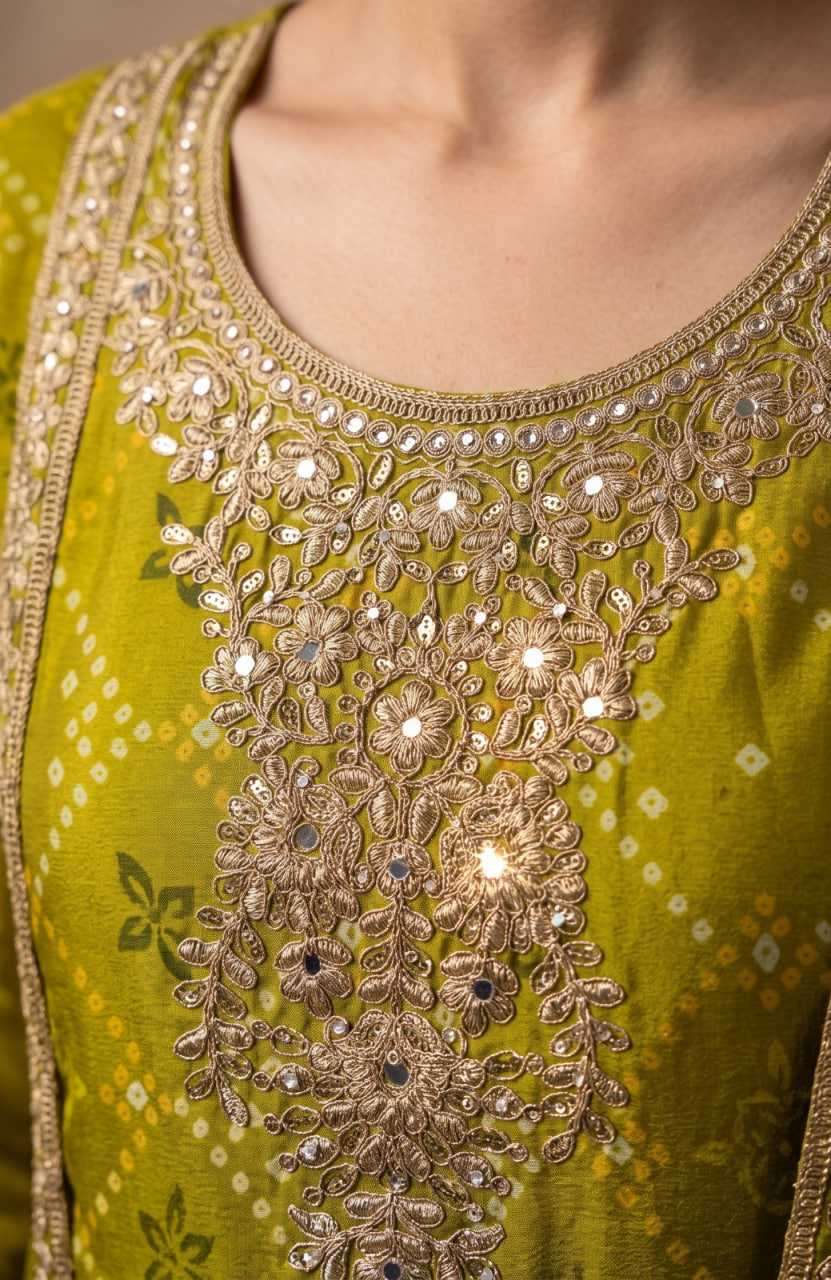 Chinon Sharara Salwar Suit