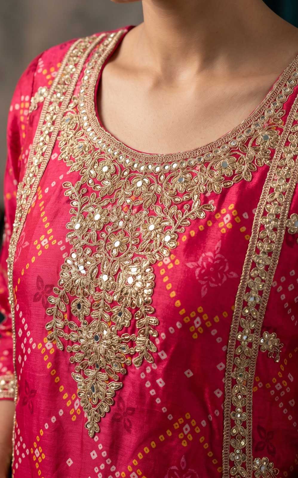 Chinon Sharara Salwar Suit