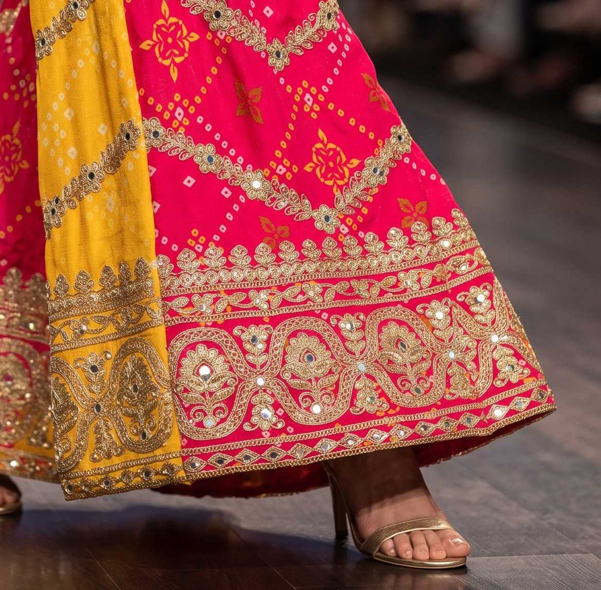 Chinon Sharara Salwar Suit