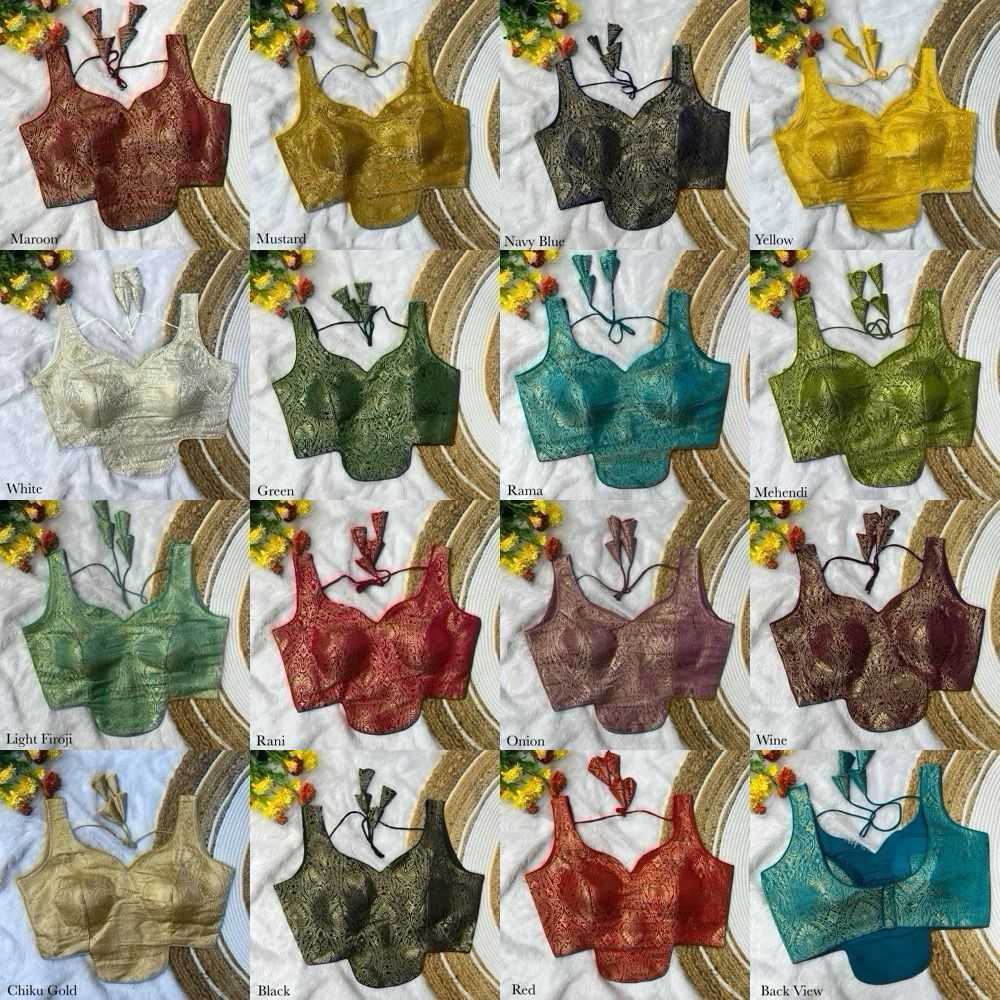 Jacquard V-neck Blouse