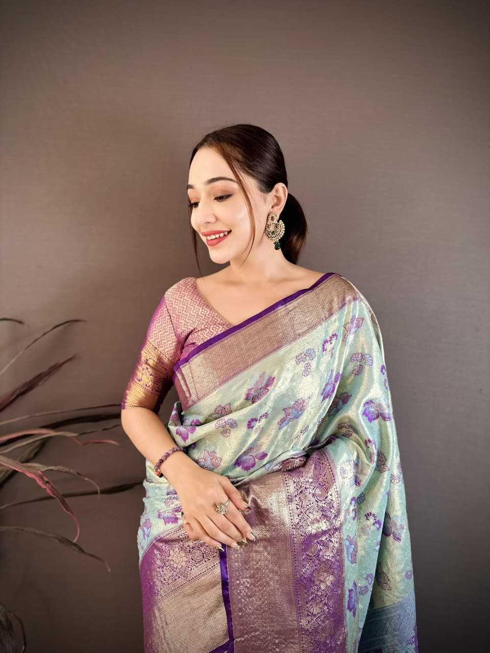 Kanjivaram Silk Floral Saree