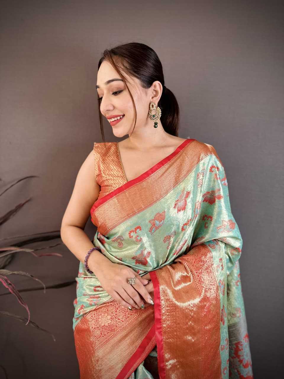 Kanjivaram Silk Floral Saree