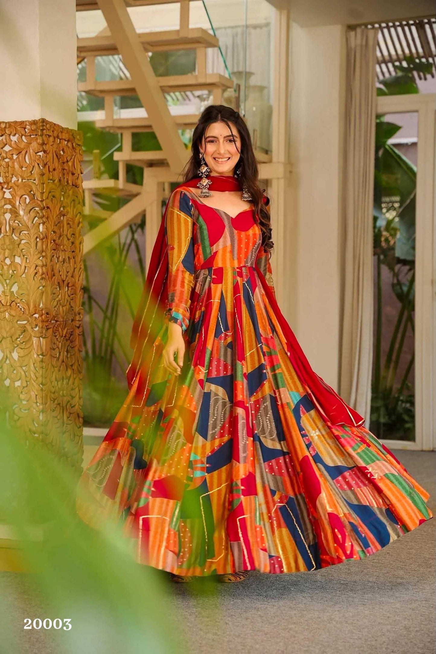 Rayon Printed Gown