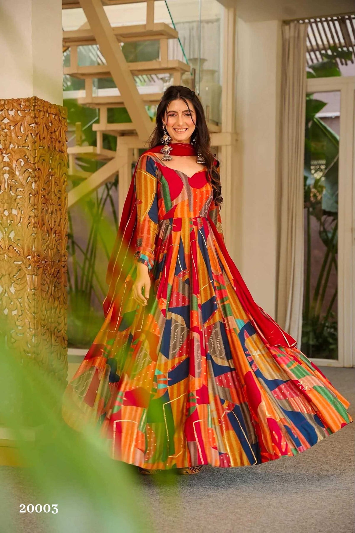 Rayon Printed Gown