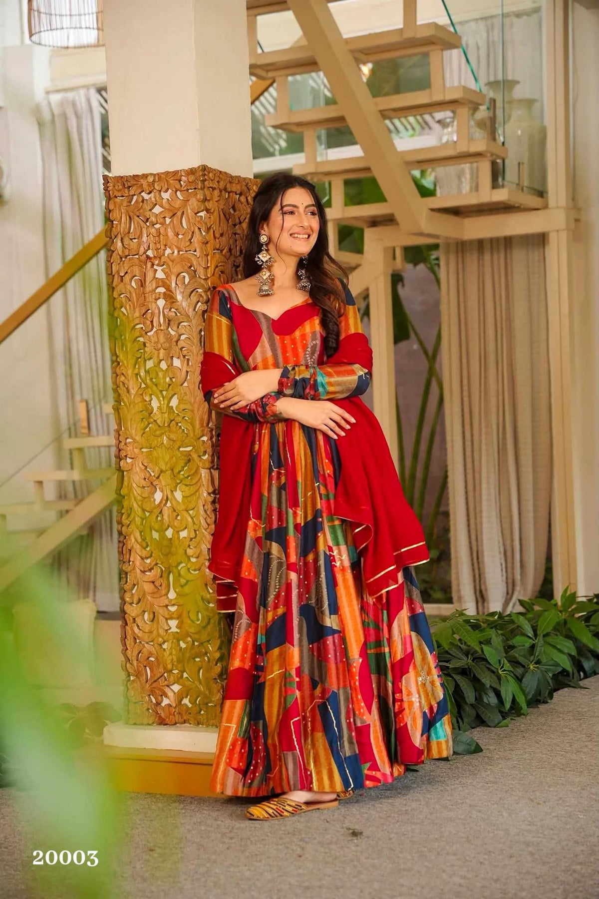 Rayon Printed Gown
