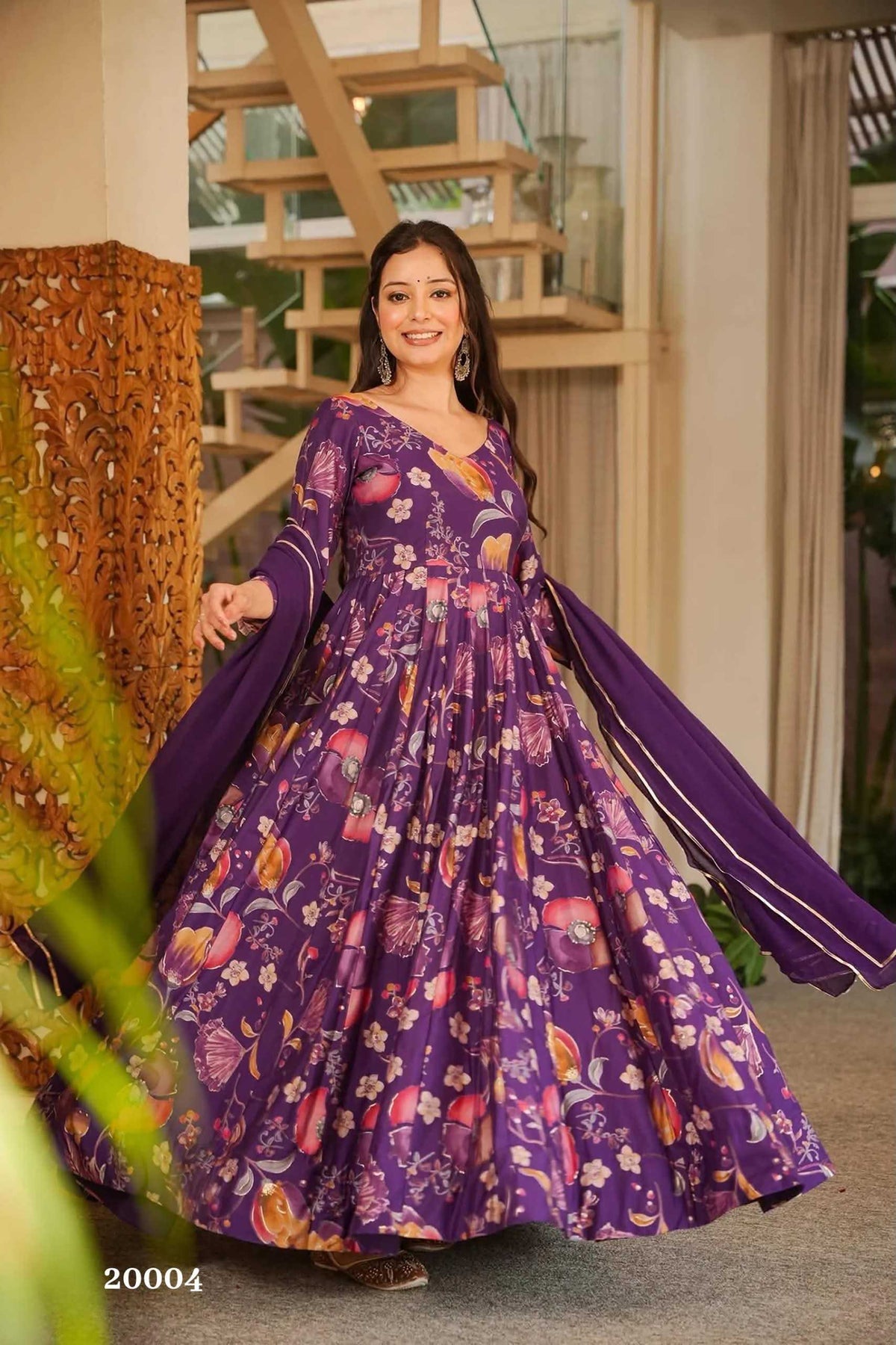 Rayon Printed Gown