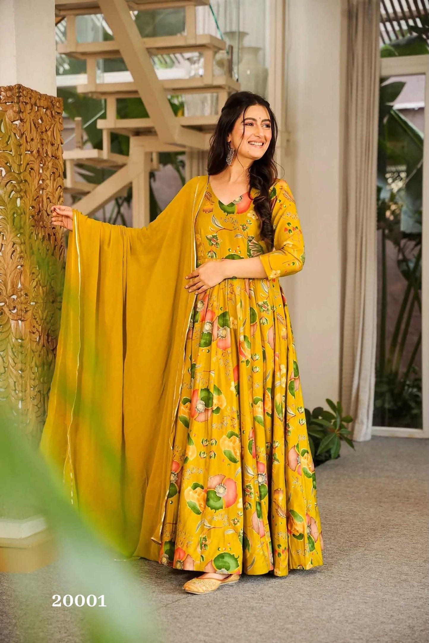 Rayon Printed Gown