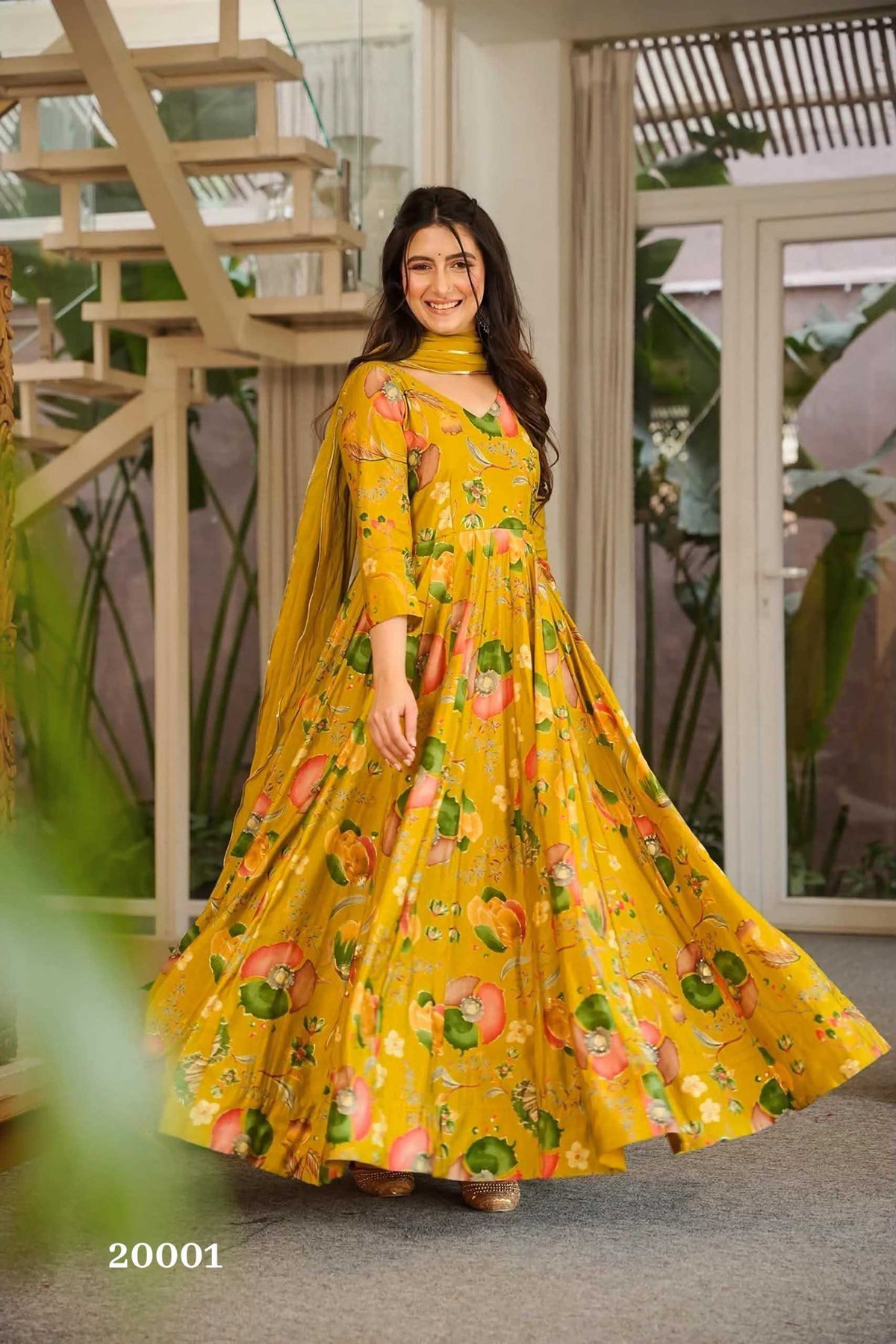 Rayon Printed Gown
