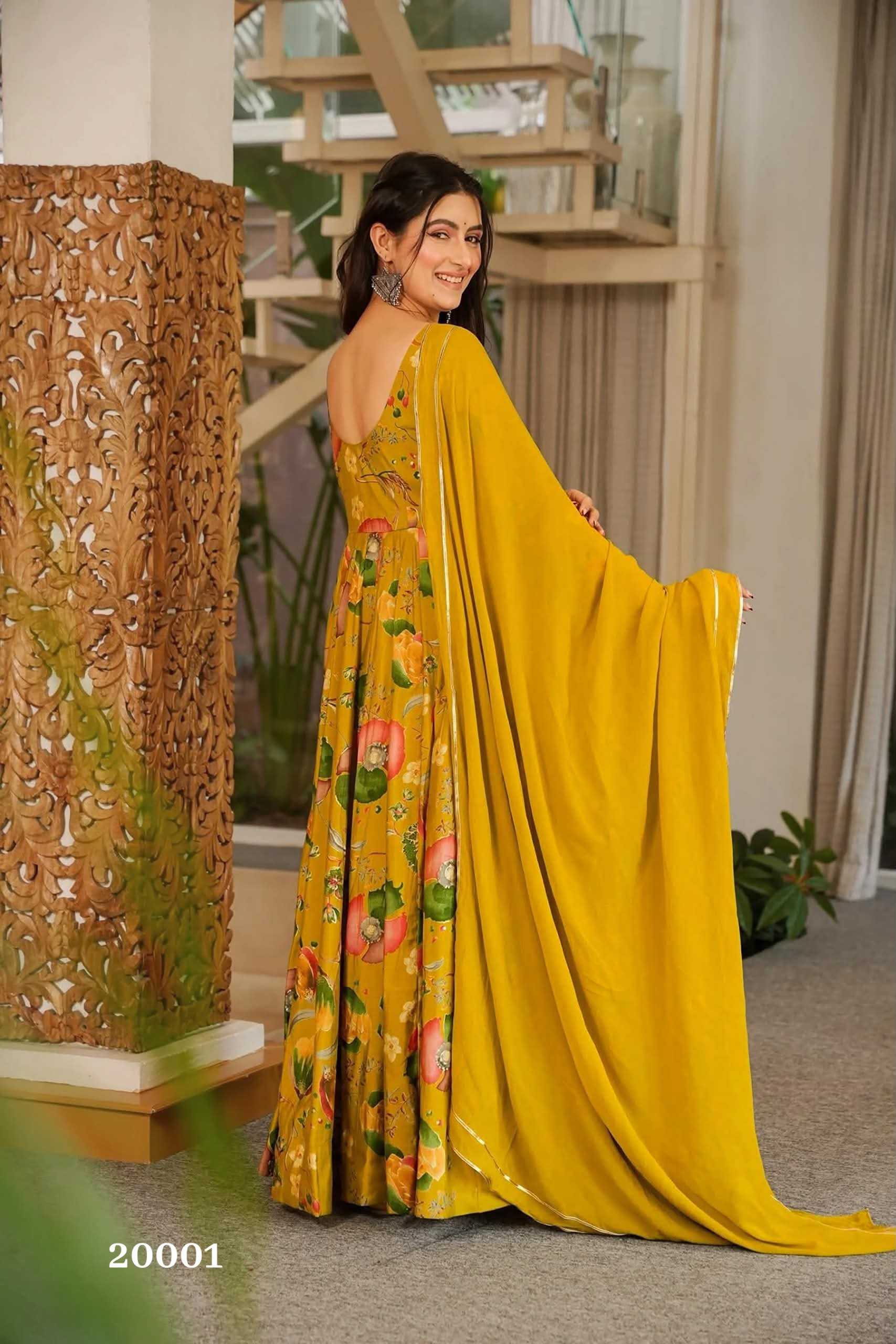 Rayon Printed Gown