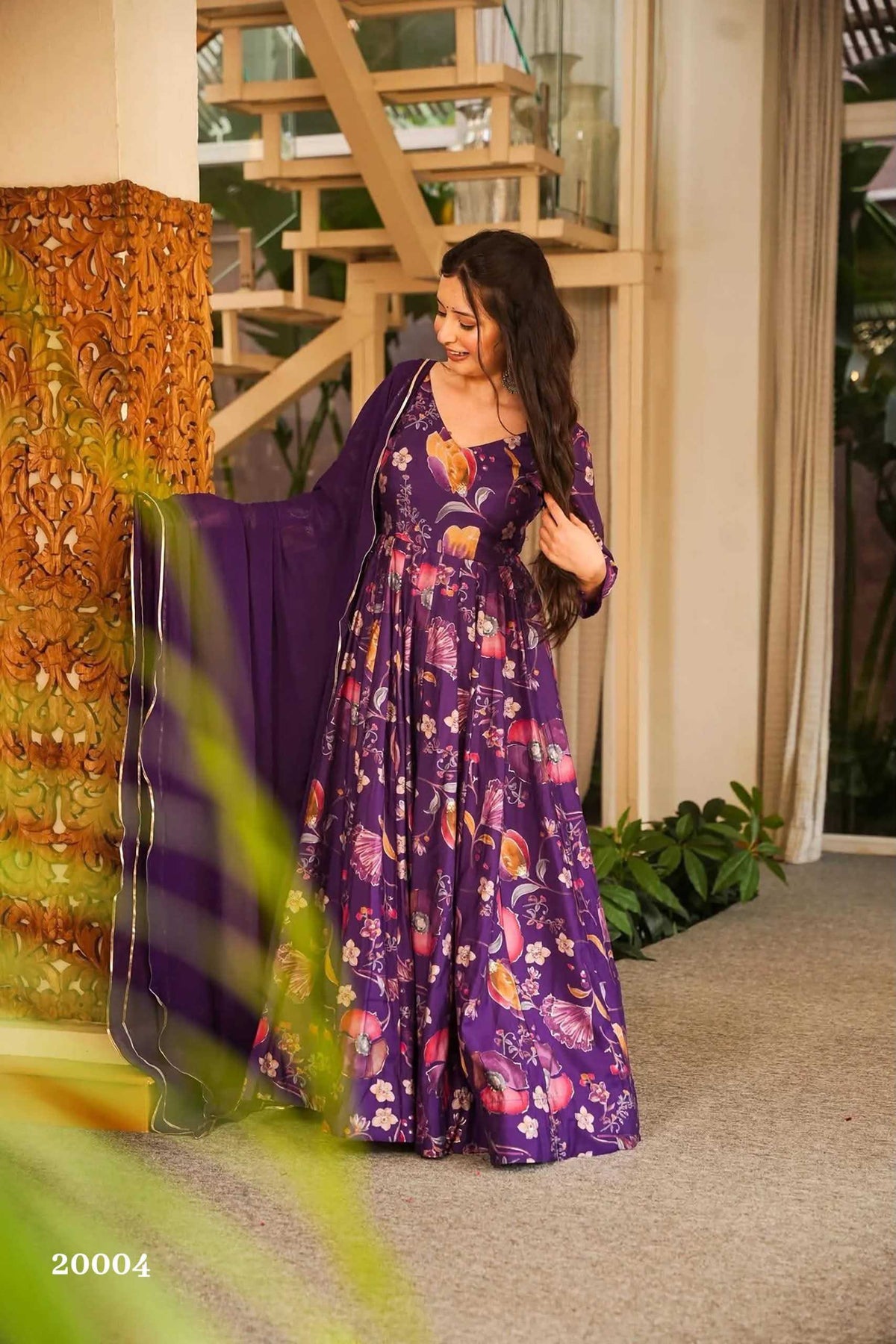 Rayon Printed Gown
