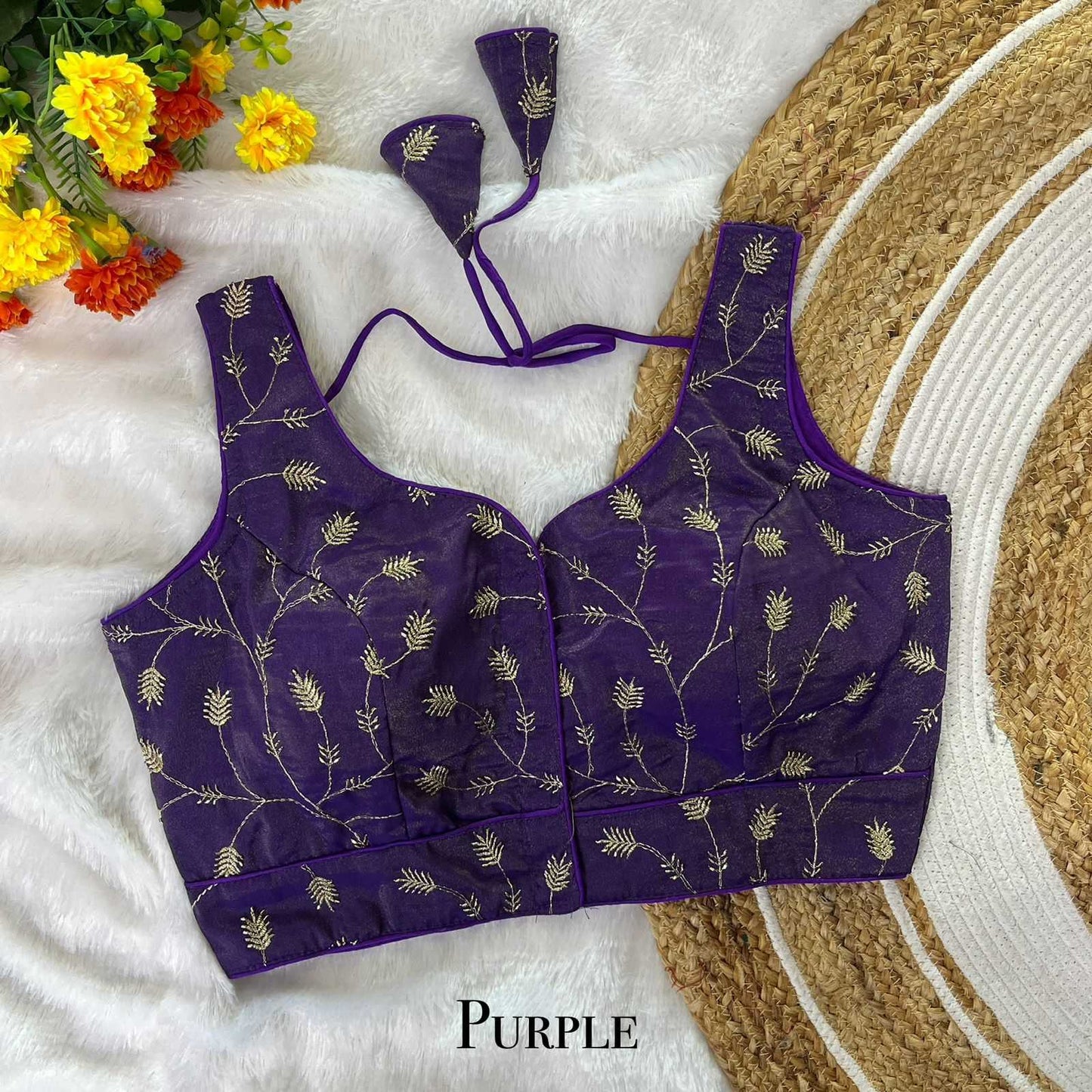 Fancy Sequence Embroidery Blouse