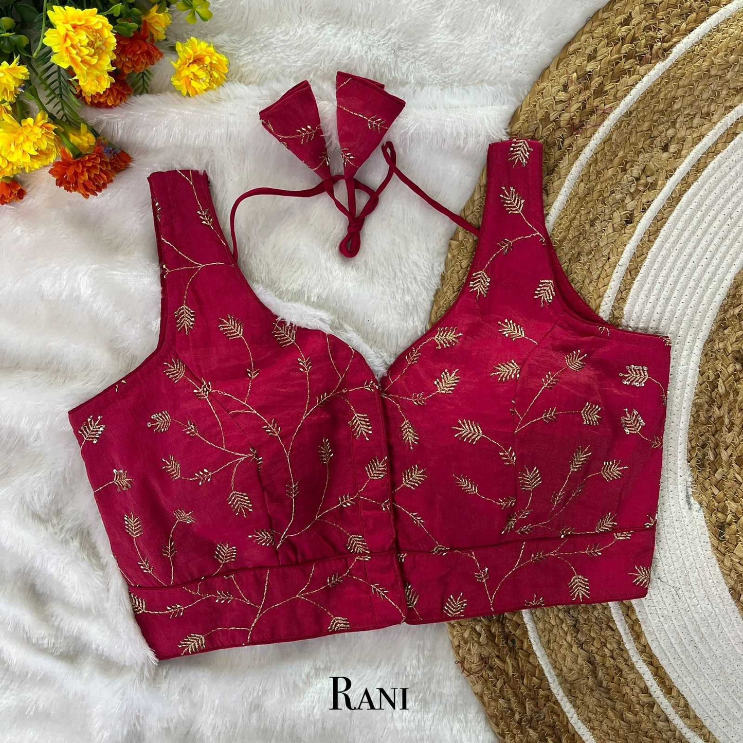 Fancy Sequence Embroidery Blouse