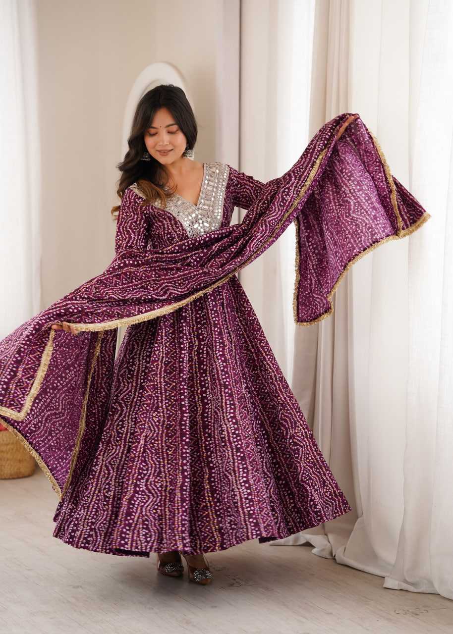 Rayon Embroidery Gown