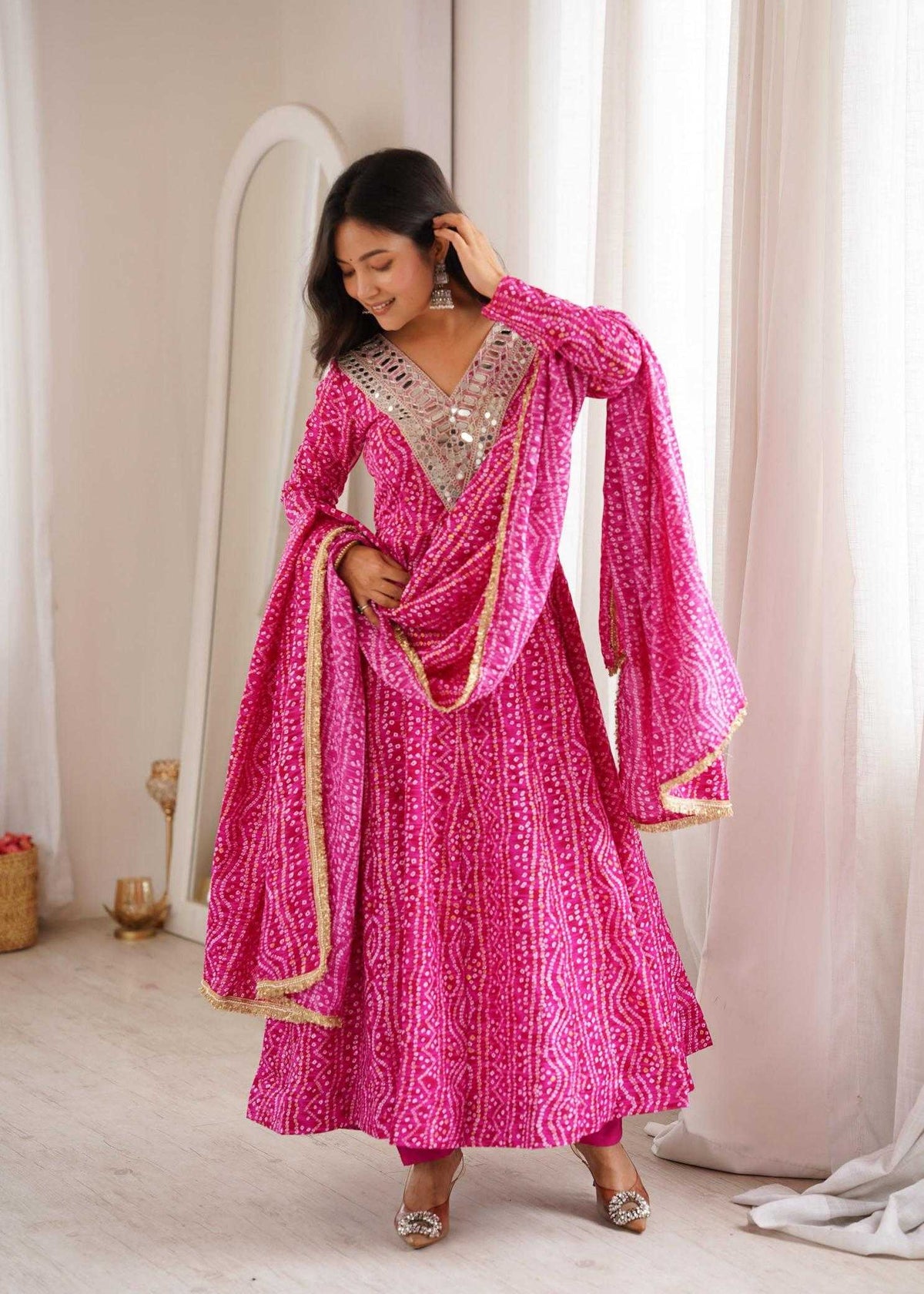 Rayon Embroidery Gown