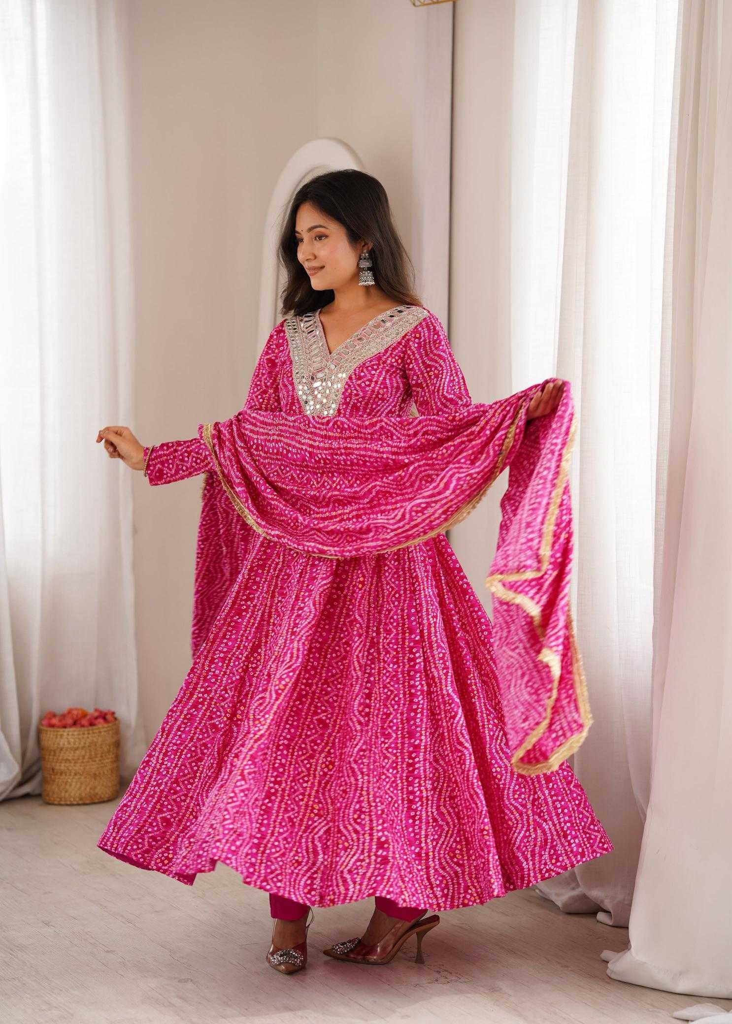 Rayon Embroidery Gown