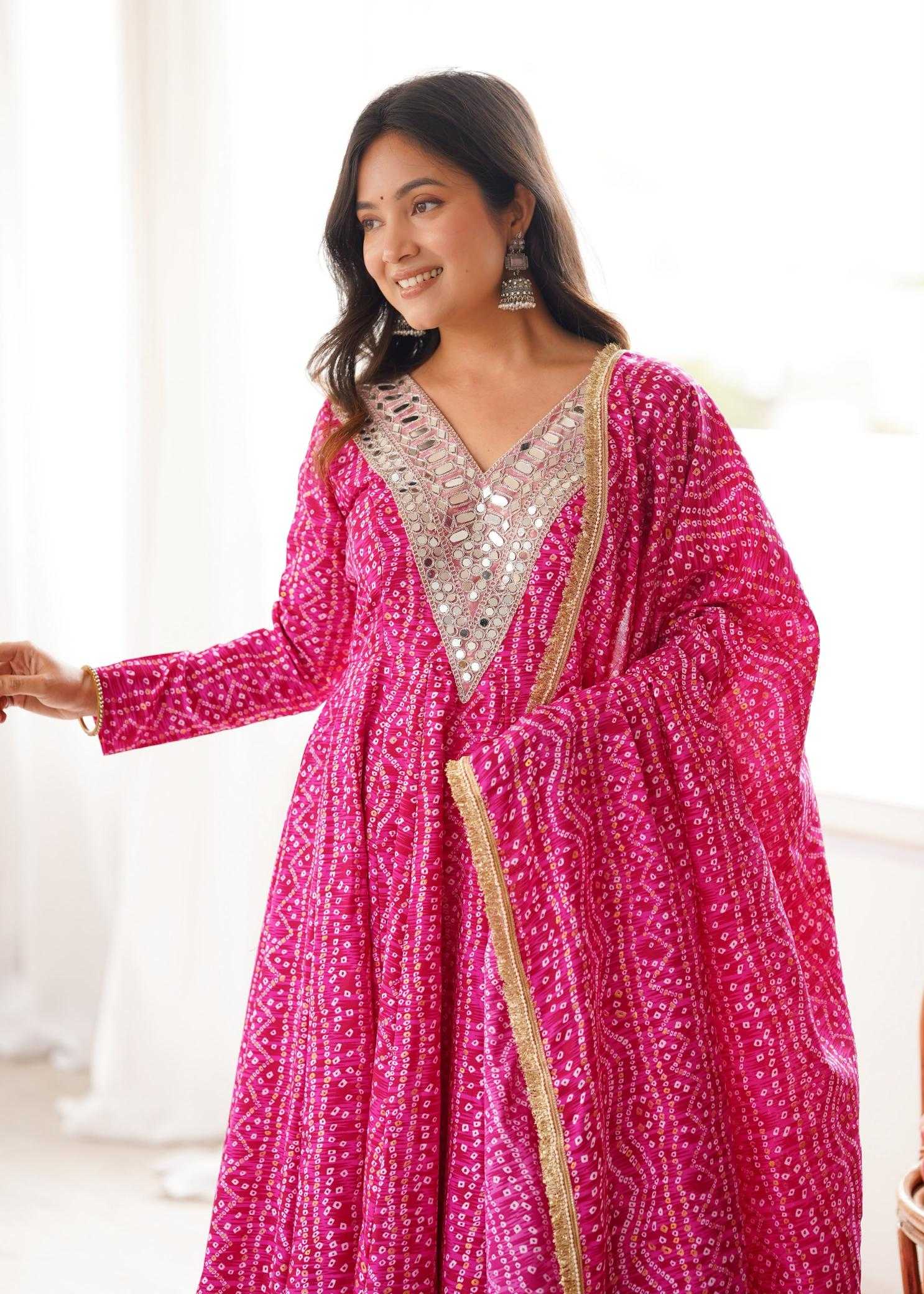 Rayon Embroidery Gown