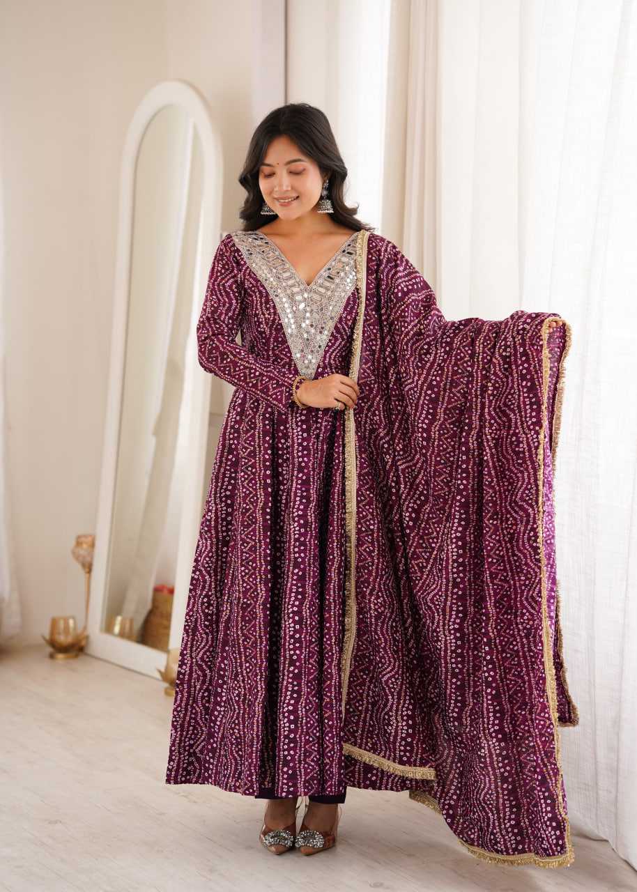 Rayon Embroidery Gown