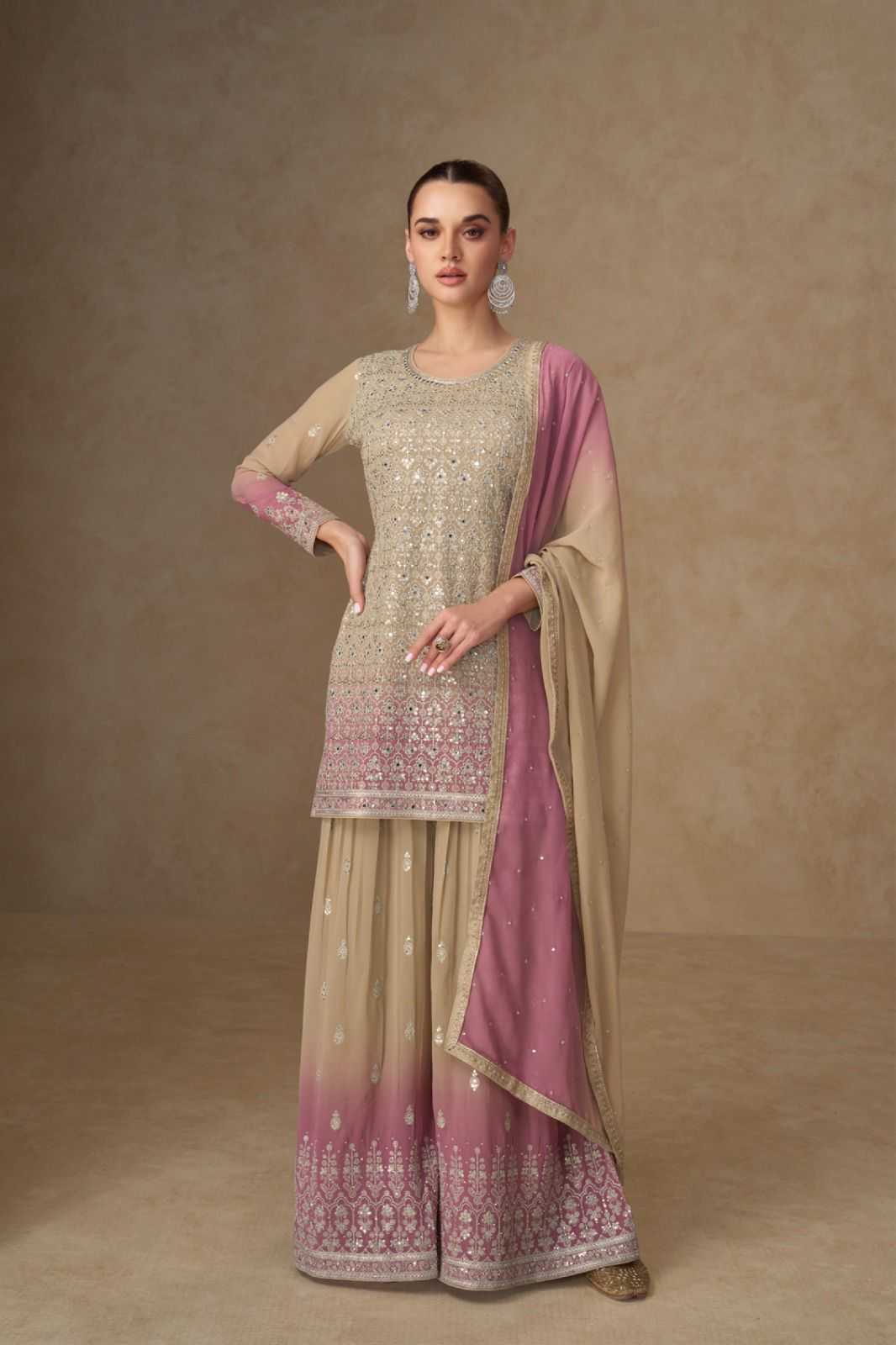 Georgette Palazzo Suit