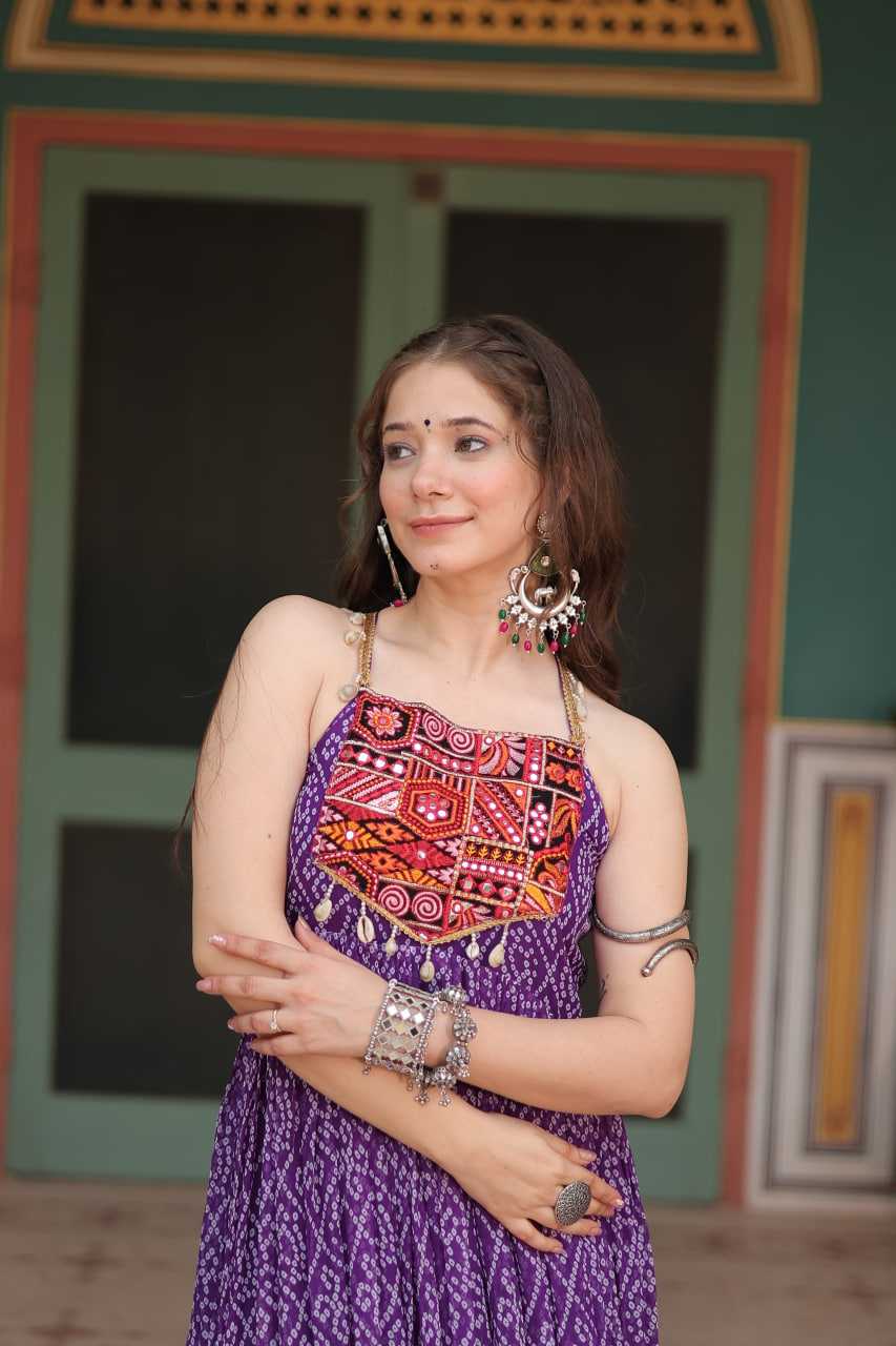 Faux Georgette Printed Gown