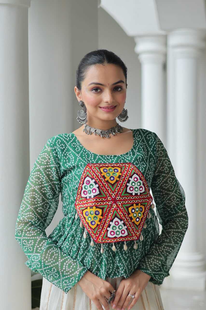 Bandhani Silk Top