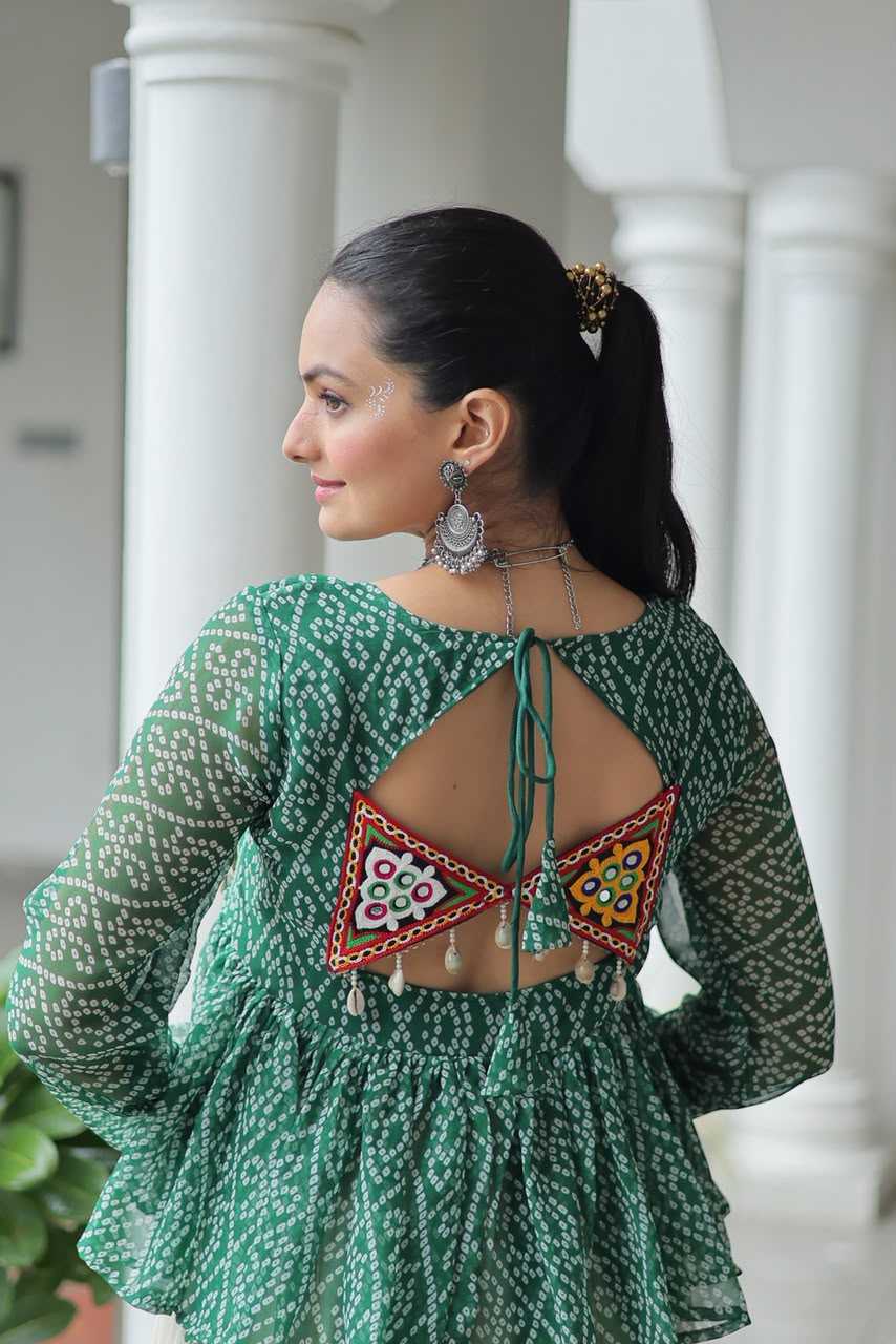 Bandhani Silk Top