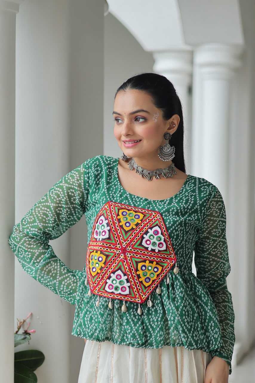 Bandhani Silk Top