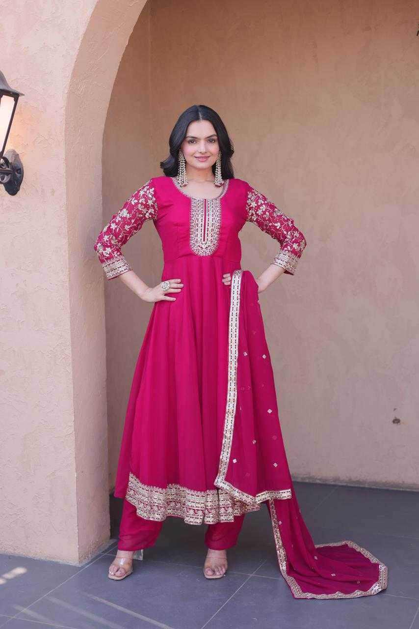 Faux Blooming Embroidery Gown