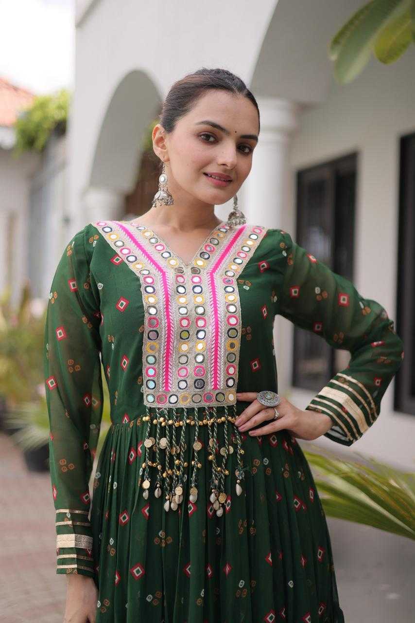 Faux Georgette Printed Gown