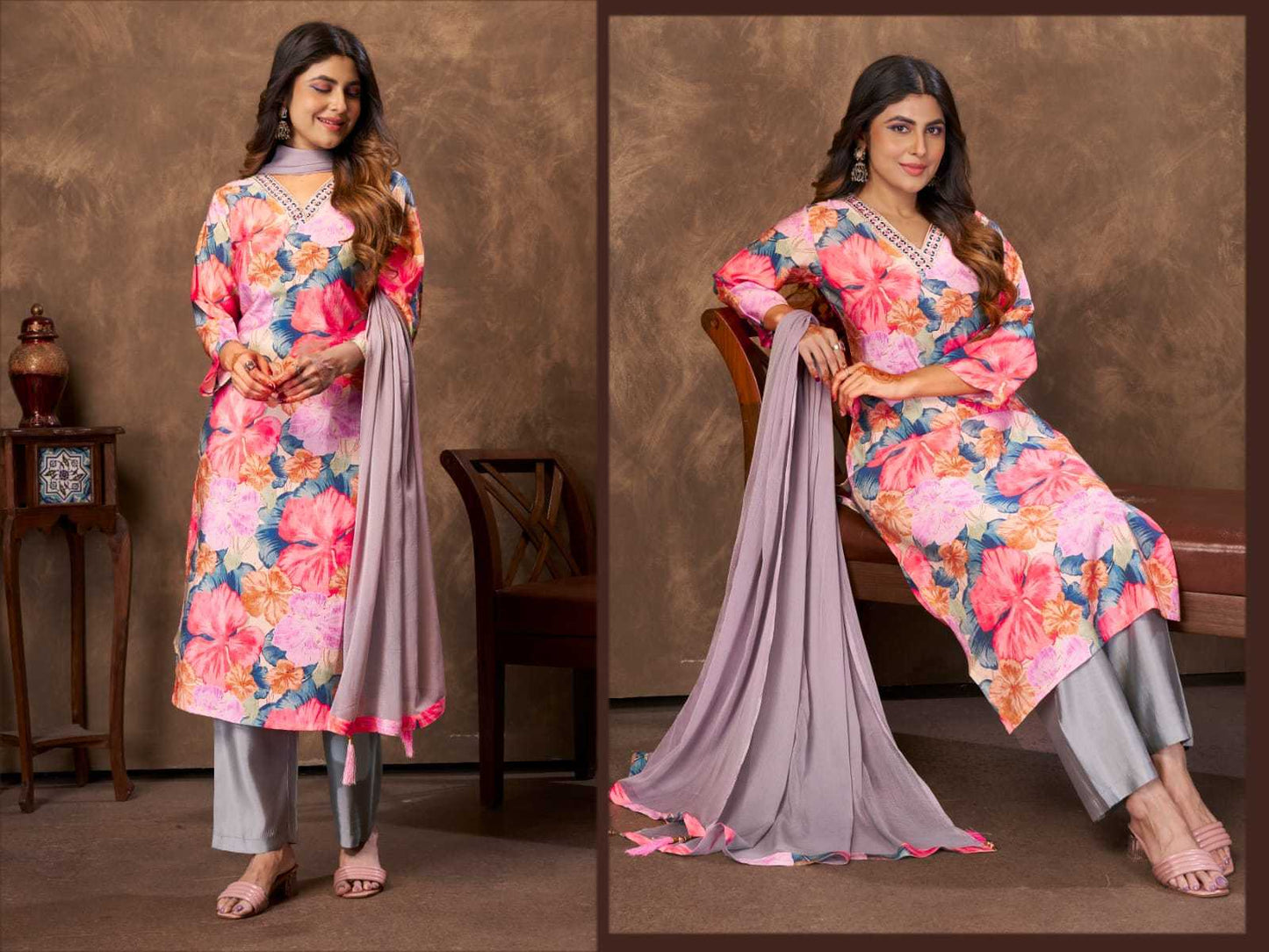 Chanderi Silk Party Wear Suit