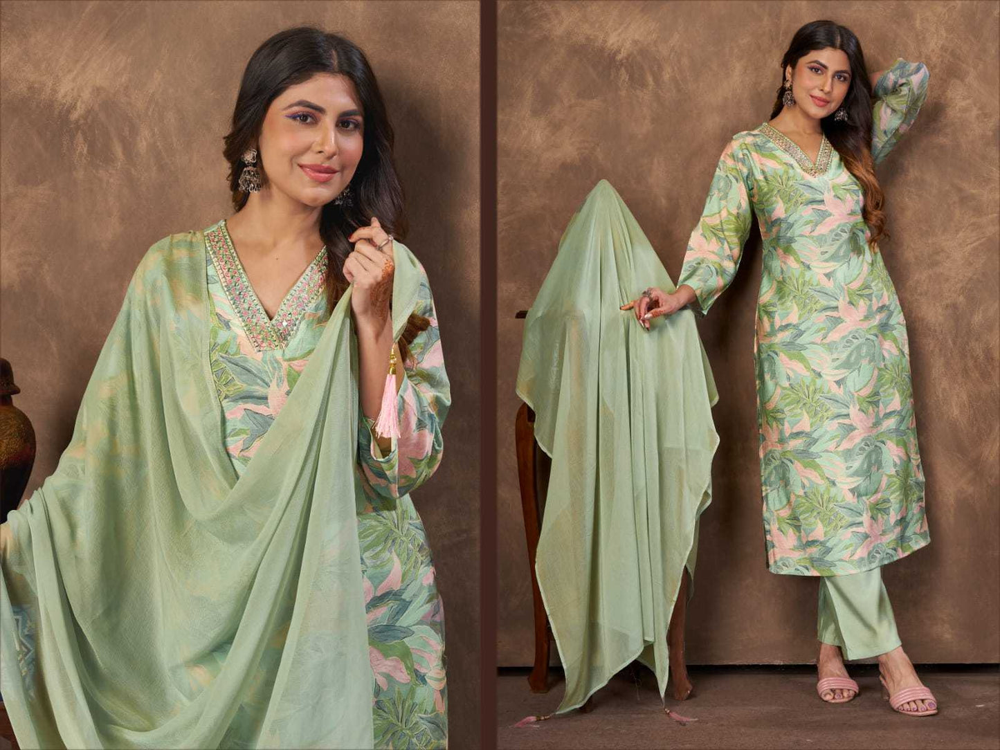 Chanderi Silk Party Wear Suit