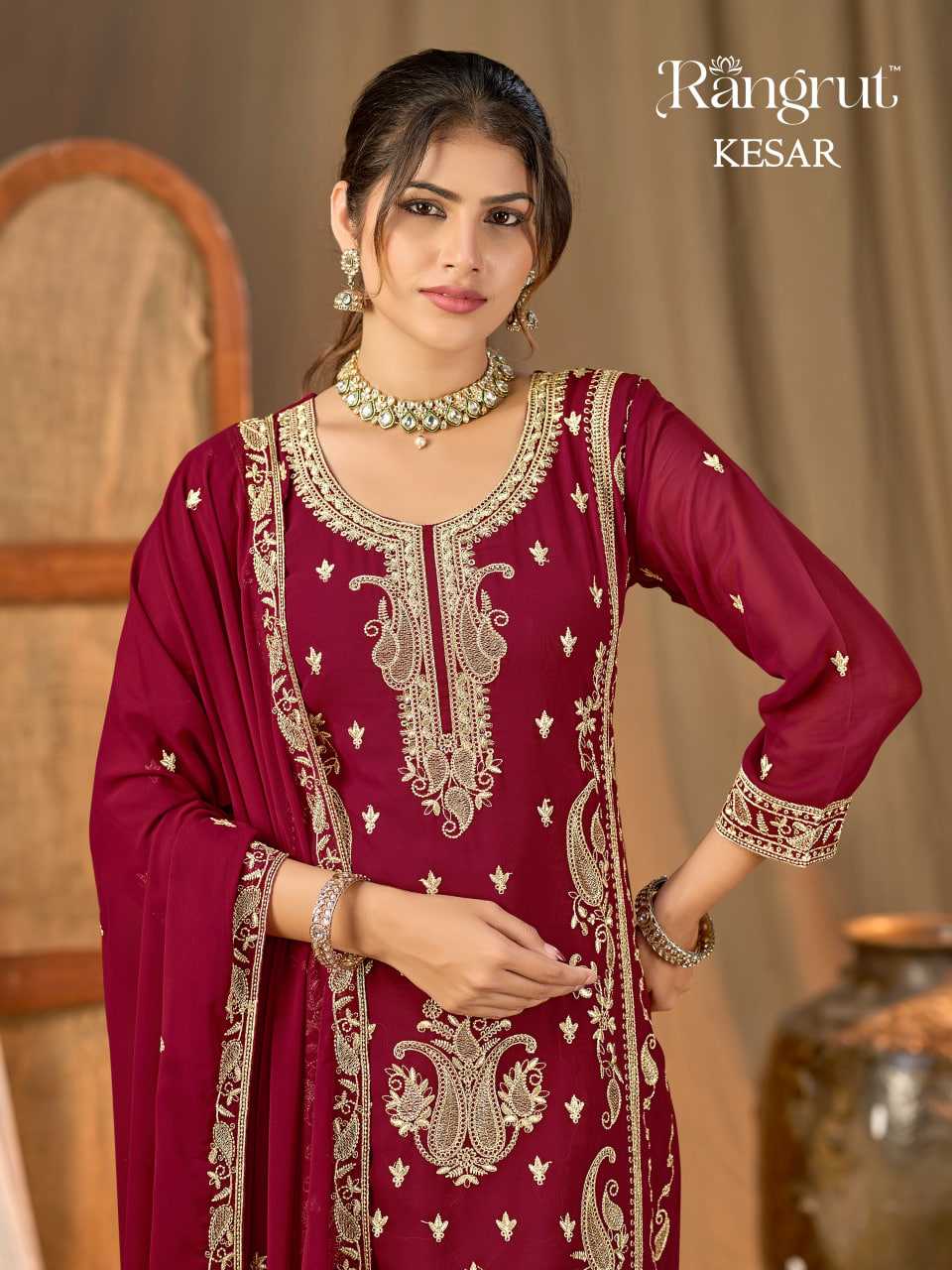 Georgette Palazzo Suit