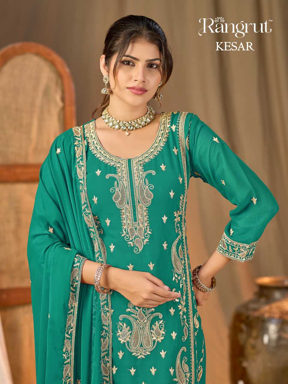 Georgette Palazzo Suit