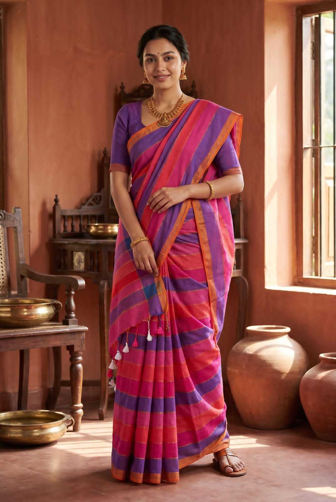 Khadi Cotton Festive Saree
