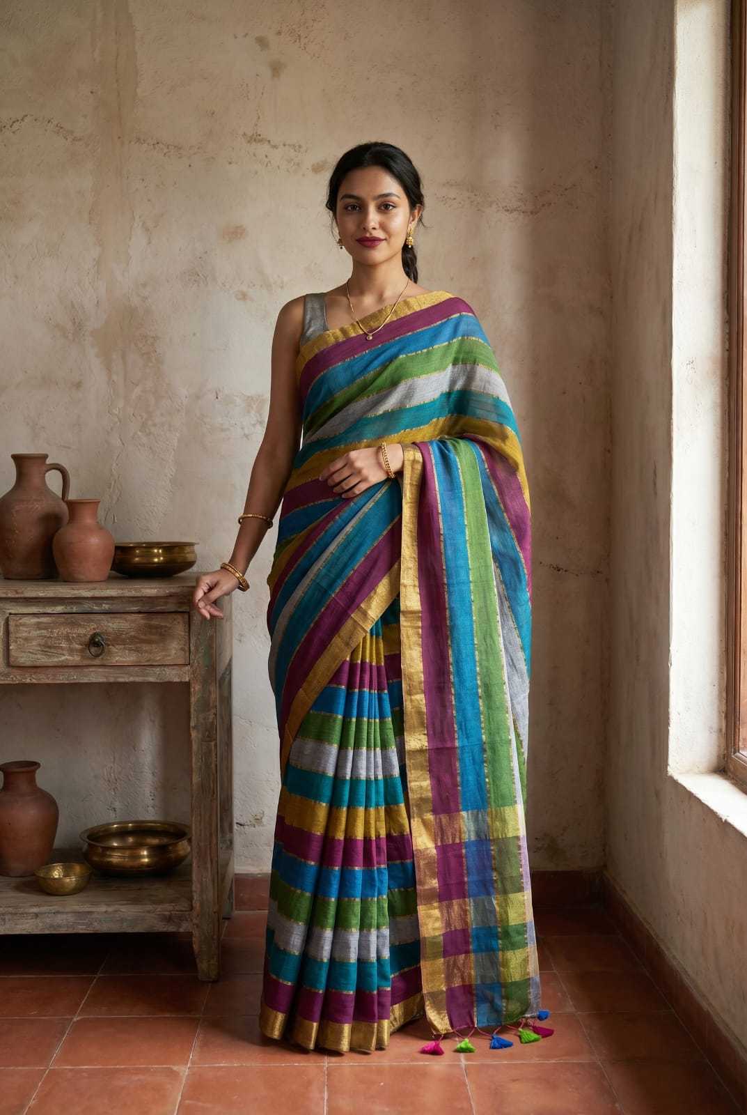 Khadi Cotton Festive Saree